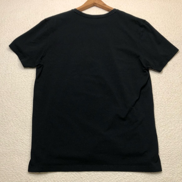 David August Mens Crew Neck Short Sleeve T-Shirt Black Size Large Made in Peru - Picture 3 of 7